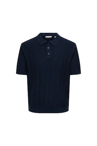 Only & Sons Onsthıjs Çizgili Regular Fit Kısa Kollu Polo Yaka T Shirt Erkek Polo Yaka T Shirt 22036558 Lacivert