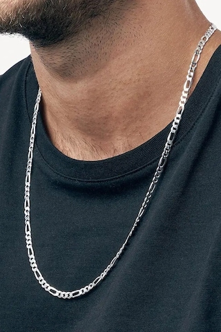 Figaro Model Erkek Paslanmaz Çelik Zincir Kolye İnce 4 Mm Eck06k