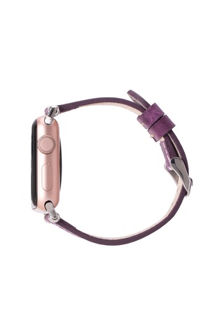 Bloomband Signature Dusty Plum Leather Apple Uyumlu Watch Band - 44/45/46/49mm