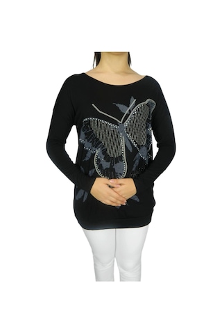 Kadın Oversayz Kelebek Baskılı Sweatshirt Brg39702 001
