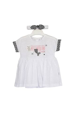 S-Mall Caramell Bebek Elbisesi - Bandanalı - Elb4936 - Weekend - Beyaz