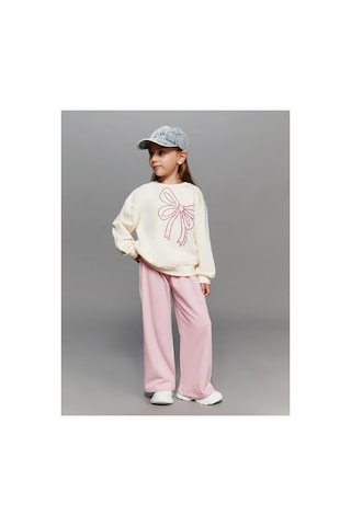 LC Waikiki Lcw Kids Pembe Çizgi Desenli Kız Çocuk Eşofman Altı Pınk Lılac