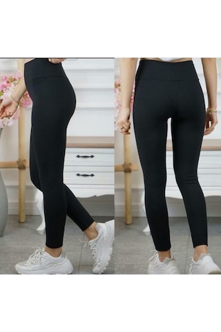 Pucka Fashion Çelik Örme Taytsiyahxl Siyah