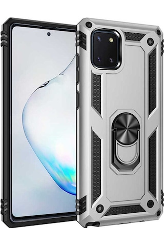 Samsung Uyumlu Galaxy A81 Note 10 Lite Kılıf Zore Vega Kapak Gri