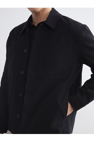 Lcw Vision Siyah Regular Fit Uzun Kollu Erkek Gömlek Ceket