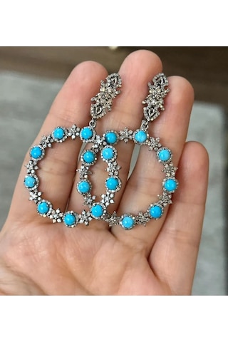Allahverdi Türkmen Turkuaz Elmas Küpe