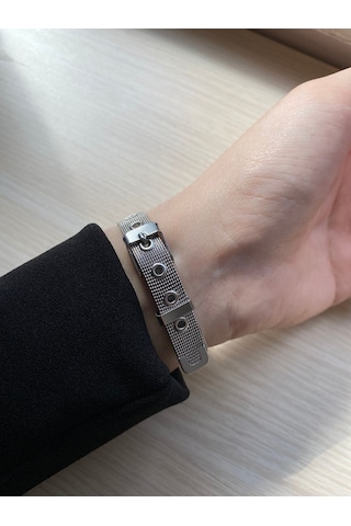 Kadın Kol Saati Gümüş Hasır Model Bb0054 Gri