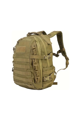 Dashanshop 35 Litre Khaki Erkek Spor Sırt Çantası Modüler Tasarım Seyahat Çantası Su Şişe Tutucu Altın
