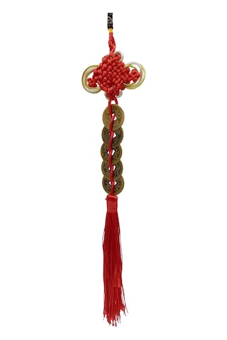 Çin Feng Shui Şans Ve Bereket Düğüm Beşli Para 35 Cm