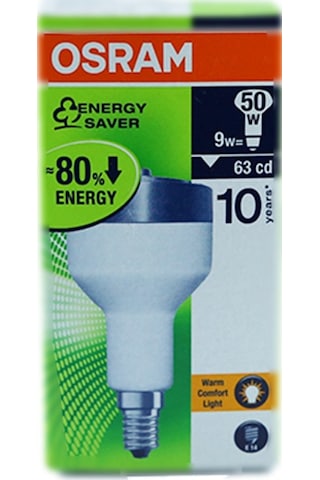 Osram 9W 220-240V 425Lm 2500K R50 E14 Buji Tasarruflu Ampul