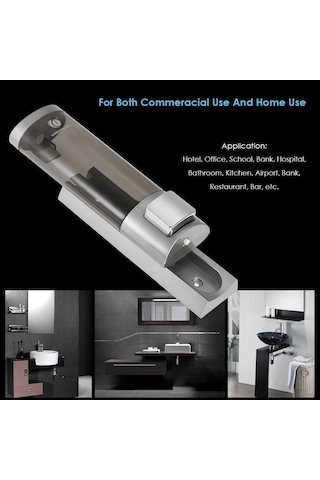 Tongxida Bosphorusboutique Monte Manuel Köpük Jeli El El Duvara Duş Dispenseri Çift Bantlı 200ml Pt Gümüş Gümüş