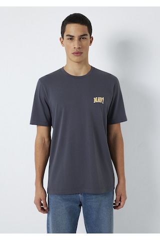 Mavi - Mavi Logo Baskılı Gri Tişört 0611714-70101 Gri