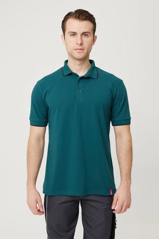 Nepeta Polo Yaka T-shirt Petrol Mavisi-siyah