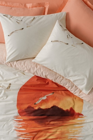 Cotton Box Maritime Çift Kişilik Nevresim Takimi Sunset Somon Renkli
