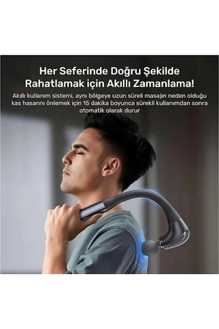 4 Başlıklı Uzun Saplı Ergonomik Profesyonel Sporcu Masaj Tabancası
