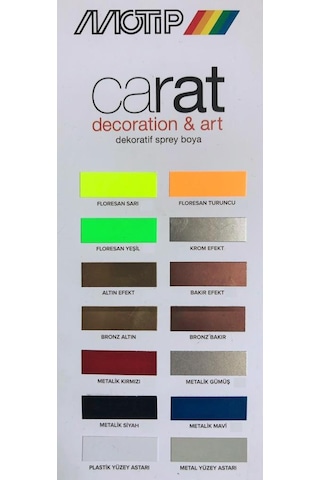 Motip Carat Akrilik Sprey Boya Krom Bakır Efekt 400 Ml