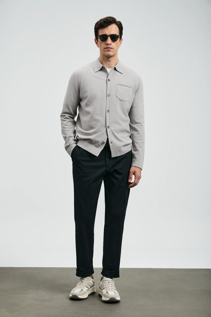 Lufian Rumı Smart Erkek Chino Pantolon Slim Fit Siyah Siyah 112190336100100 Siyah