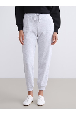 Lcw Modest Gri Beli Lastikli Kadın Kalın Jogger Eşofman Altı