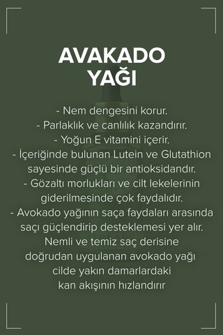 Avokado Yağı %100 Saf Ve Soğuk Sıkım