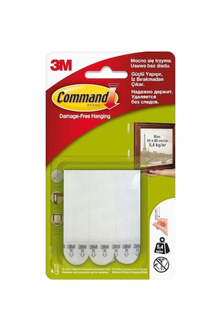 3M Command 17201-4PK Cırt Bant Orta Boy