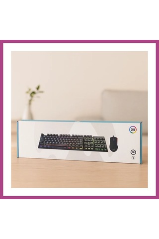 Gees Global Kablolu Rgb Oyuncu Klavye Ve Mouse Seti - Siyah Gbzs