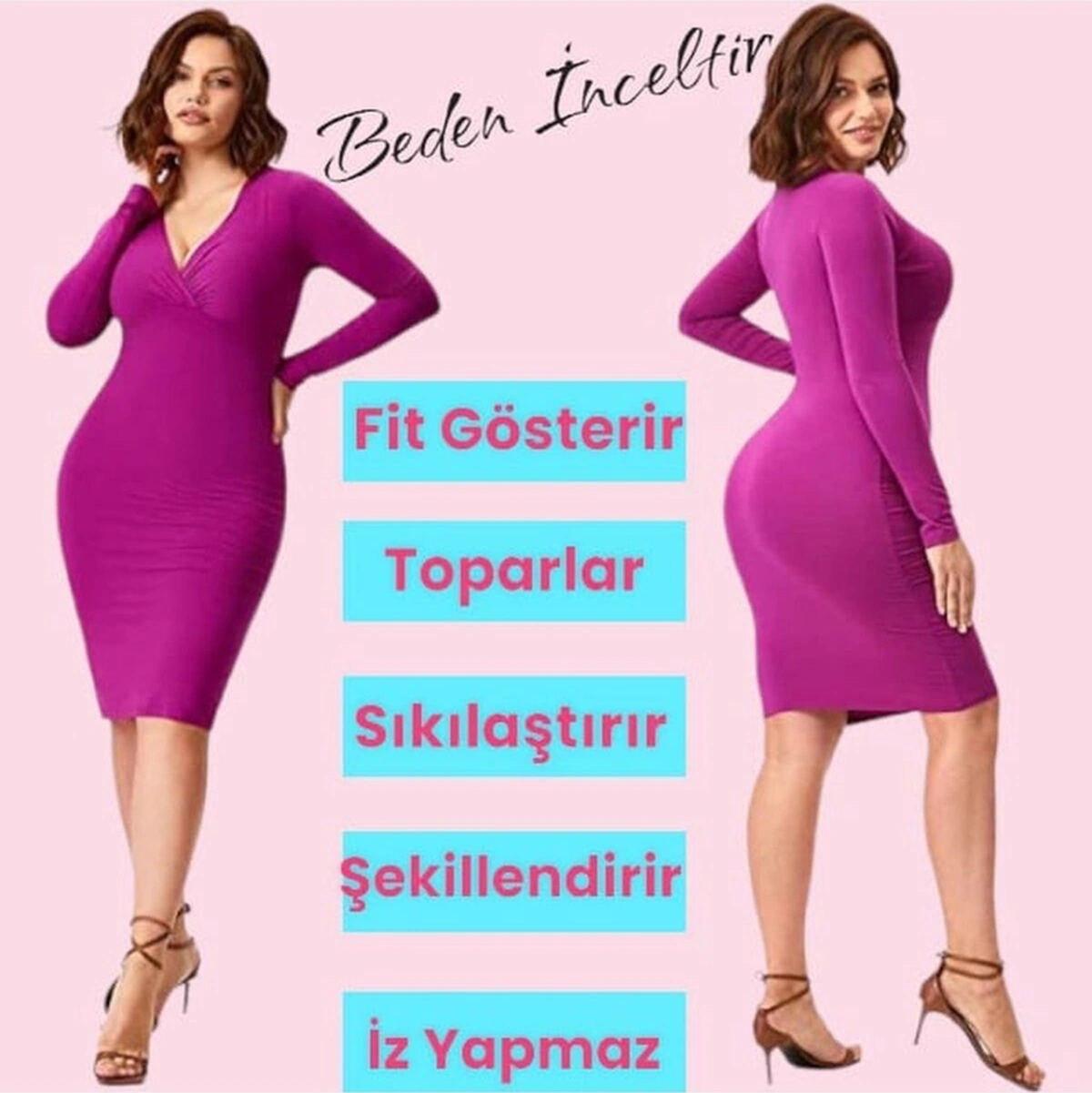 Tezzgelsin Kadın Yüksek Bel Lazer Kesim Basen Toparlayıcı Şekillendirici Hayalet Korse Ten Rengi