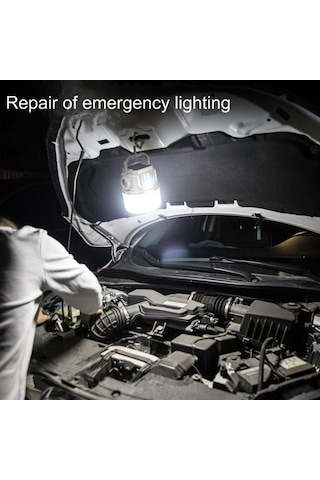 Cbtx C51 Göstergeli Çok Fonksiyonlu Güneş Enerjisi Kamp Işığı Yakınlaştırılabilir Ipx6 Su Geçirmez El Feneri Çadır Lambası Çıkış Yok Yeşil