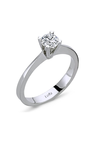 Lova G Renk 0,42 Karat Pırlanta Tektaş Yüzük - HRD Sertifikalı - 1030061