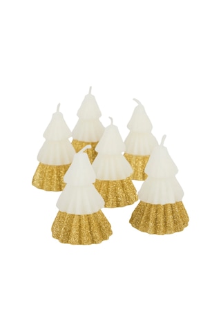 Meri Meri - Ivory Mini Tree Candles - Krem Mini Ağaç Mumlar 6'lı Tüm Yaşlar