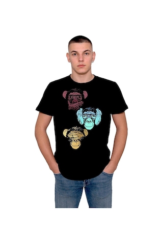 Üç Maymun Görmedim Duymadım Bilmiyorum Tişört Unisex T-shirt 001