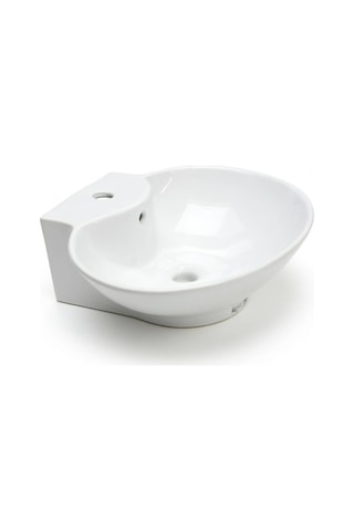 Bien - Harmony Tezgah Üstü Lavabo, Batarya Banklı, Taşma Delikli - Tlynn-802392 Beyaz