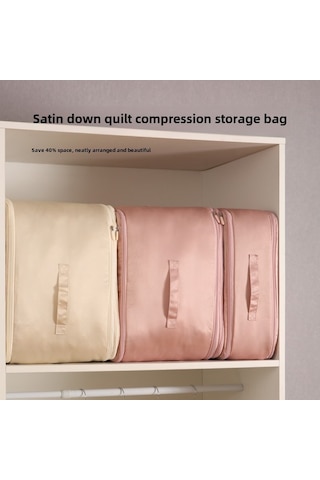 Reedark Yorgan Ve Yorganlar İçin Saten Malzeme Kompakt Depolama Çantası - Orta Boy Gri 100 Adet Gri