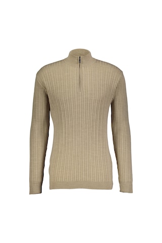 Finesuits Erkek Desenli Yünlü Kazak 2422201010.dsfybr Bej