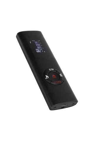 Aubyhe Usb Şarjlı Alüminyum Elektronik Mesafe Ölçer - 0.05-60m Aralığı, Metre/ınç/ayak Dönüşümü, Hd Gölge Ekranlı, 5000 Ölçüm Kapasitesi, Siyah