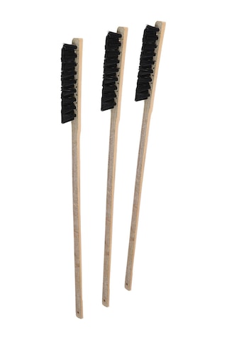 Moveevo Kuş Kafesi Temizleme Fırçası, Uzun Saplı Ahşap, Kolay Kullanim, 3 Adet Paket, Tüm Kafes Boyutları İçin Uygun