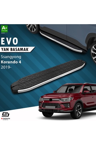 S-dizayn Ssangyong Korando Evo Krom Yan Basamak 183 Cm 2019 Üzeri