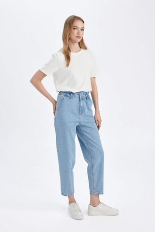 Defacto Paperbag Yüksek Bel Kısa Paça Jean Yıkamalı Pantolon D4306AX24AUNM85 İndigo