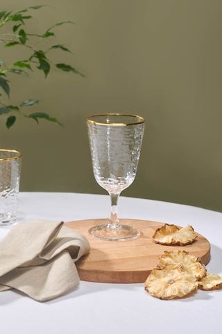 Karaca Akroma Transparent Kadeh 360 Ml Gold