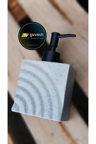 Lüx Modern Taş Görünümlü Sıvı Sabunluk Mükemmel Kalite Gri