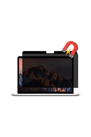 Newface Apple MacBook Uyumlu Air 13.3 Apple MacBook Uyumlu Manyetik Hayalet Ekran Koruyucu - Siyah