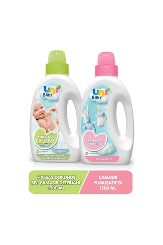 Uni Baby Çamaşır Deterjanı Sensitive 1500ml + Yumuşatıcı 1500ml 1500 ML