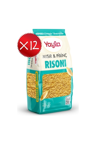 Yayla Mısır Ve Pirinç Risoni Makarna 400 G X12