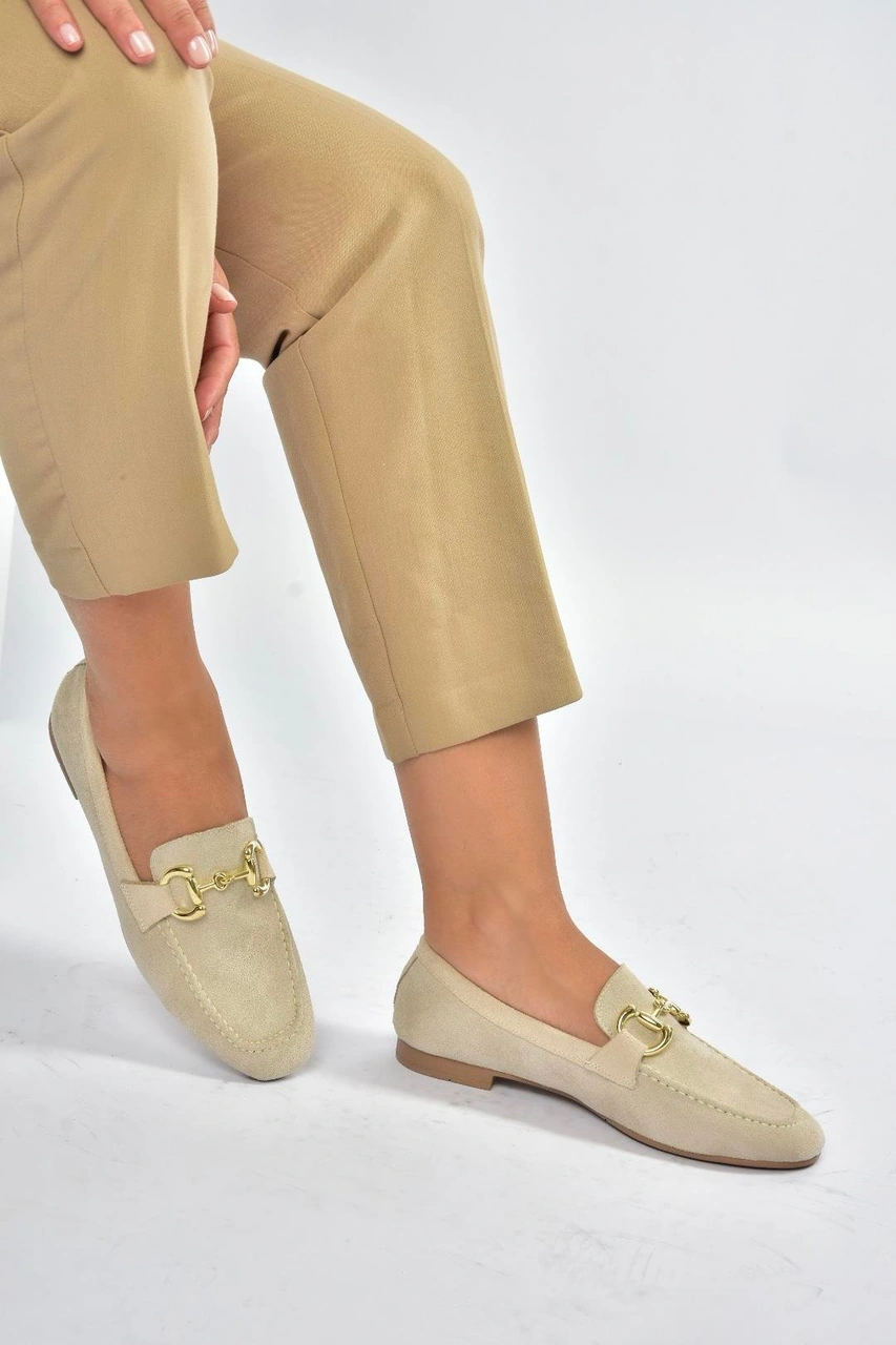 Fox Shoes V780161202 Bej Süet Günlük Kadın Ayakkabı Bej-süet