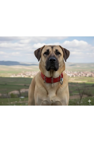 İri Ve Büyük Cinsler İçin Kanğal Köpek Tasması 80x5 Cm Kırmızı