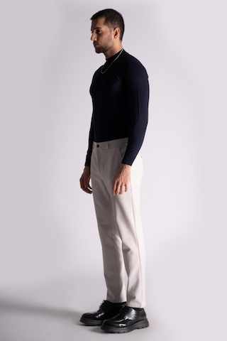 Beli Lastikli Slim Fit Dokulu Chino Pantolon Taş Taş