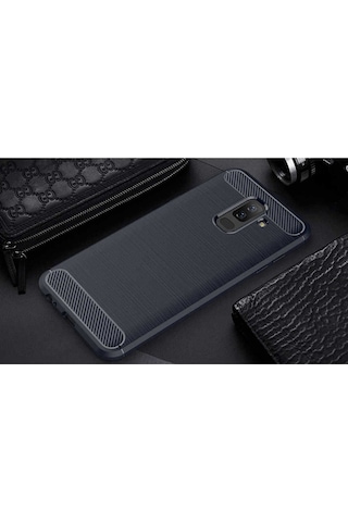 Galaxy J8 Kılıf Zore Room Silikon Kapak Lacivert
