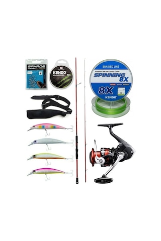 Yek Outdoor Spin Olta Seti Okuma Red Spin 243 Cm 7-28 Gr 2 Parça&shimano Sienna 4000 Fg Spin Makinesi