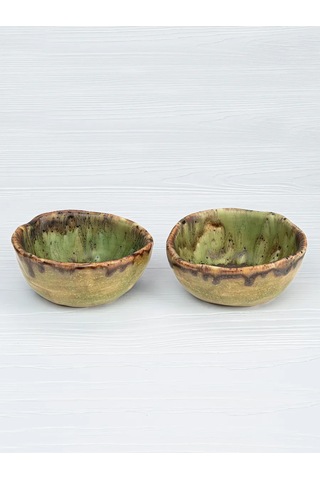 Don Prime Ceramics El Yapımı Seramik İki Sosluk S 340563141 Yeşil