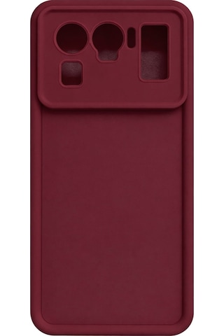 Mi 11 Ultra Ve Mi 11 Uyumlu Kamera Çıkıntılı Mat Silikon Telefon Kılıfı Bordo