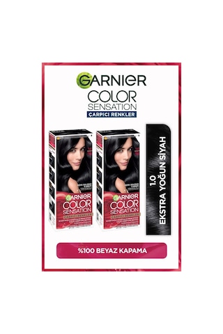 2'li Garnier Çarpıcı Renkler Saç Boyası 1.0 Ekstra Yoğun Siyah pkt1sacboyacarprenk-10640